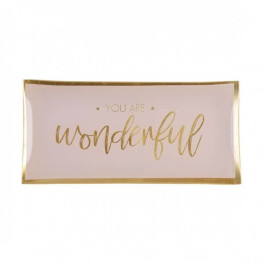 Стъклена чинийка с надпис You are Wonderful