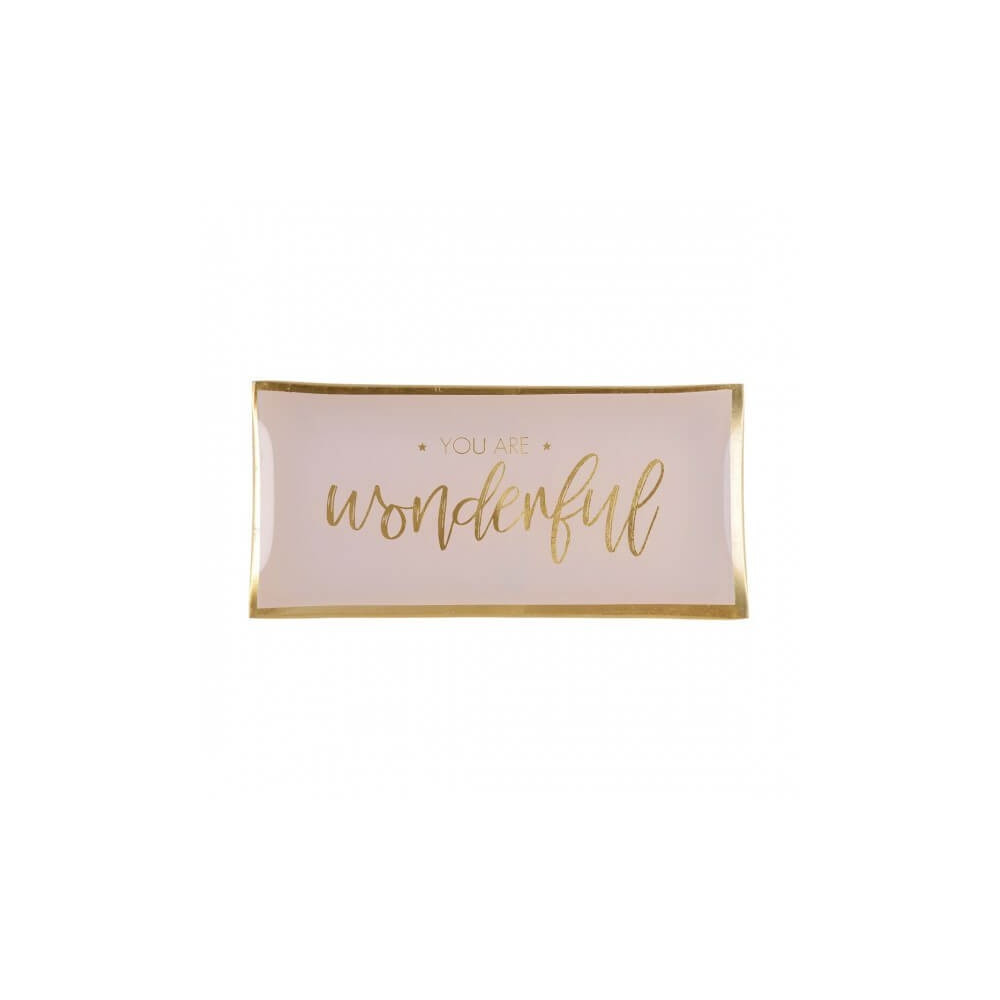 Стъклена чинийка с надпис You are Wonderful