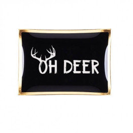 Стъклена чинийка с декорация Оh DEER