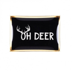 Стъклена чинийка с декорация Оh DEER