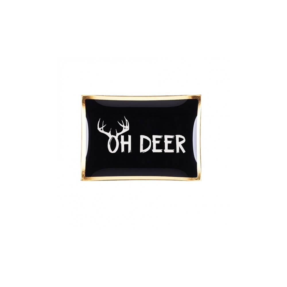 Стъклена чинийка с декорация Оh DEER